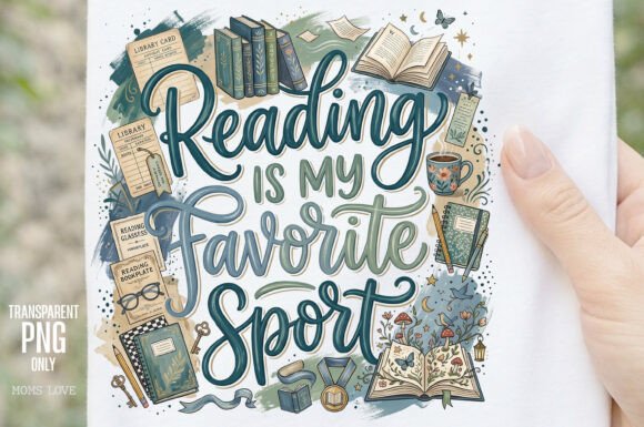 Download Reading is My Favorite Sport PNG - Premium Bundle