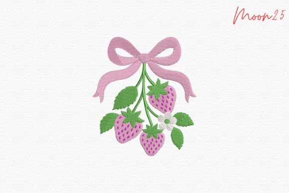 Download Pink Strawberry Bow Blossom Garden Charm - Premium Resources
